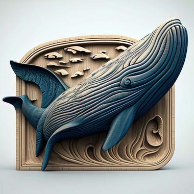 3D модель Знаменитое животное кит пятьдесят два герца (STL)